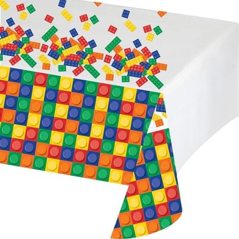 Nappe plastique Brique Block Party 1,37x2,59m - Anniversary House