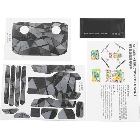 Autocollant décoratif réutilisable en PVC imperméable à motif drone pour DJI Mavic 3 DroneTechnology Argyle (1/5)