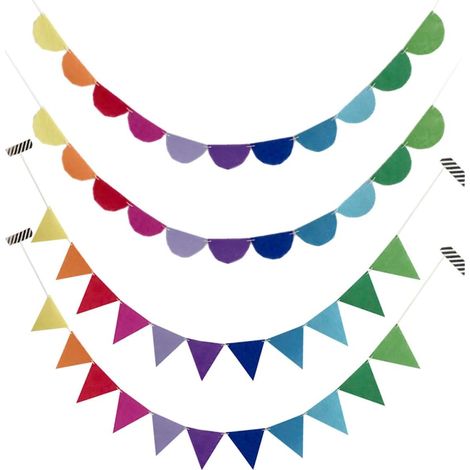 Filzwimpelkette Regenbogen 4 Stück Bunte Wanddekoration mit (1/5)