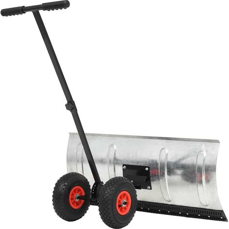 Chasse-neige manuel avec roues 100 x 44 cm