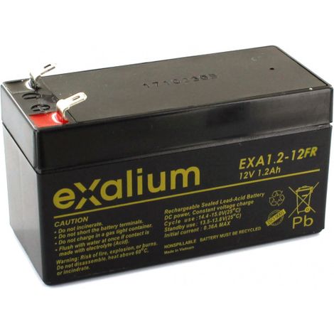 Batterie Plomb 12V 1.2Ah EXALIUM (97X43X56) (EXA1.2-12FR)