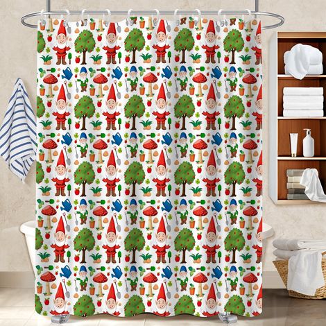 Rideau douche imperméable polyester 180x180 À œillets renforcés rideau imperméable pour hôtel / airbnb (1/5)
