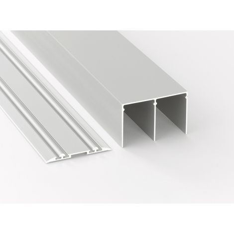 Schienen-Bausatz Rapid Aluminium, silber eloxiert Schiebe-Elemente (1/3)
