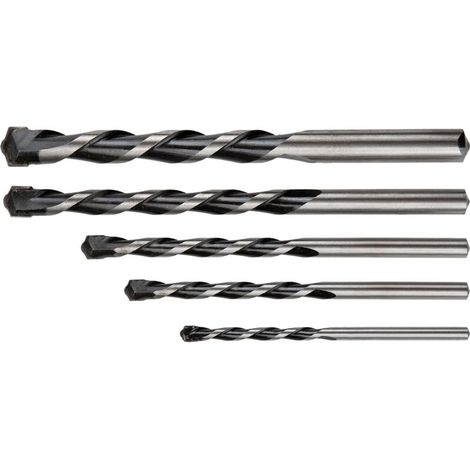 Brocas de grafito para hormigón de 4-10 mm (5 uds.) - Punta mariposa (1/2)