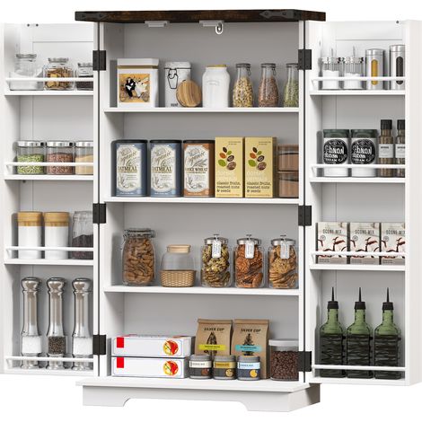 MultiStorage Farmhouse Style Cabinet White (1/5)