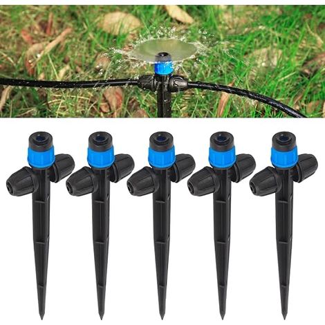 Blaue 30-teilige Tropfbewässerungs-Ventilatoren, für 0,64 cm Bewässerungsrohre, einstellbarer Wasserdurchfluss, für Bewässerungssysteme (1/5)