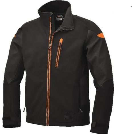 Beta Softshell 7684 Chaqueta de Jardinería Negro y Gris