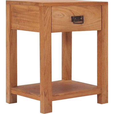 vidaXL Table de chevet 35x35x50 cm bois de teck massif (1/5)