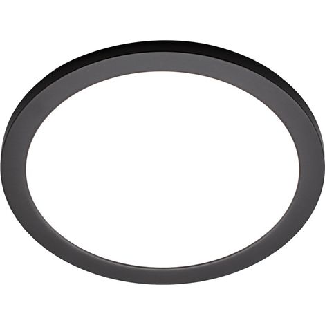 Litecraft Darly Ceiling or Wall Light Flush 24 Watt LED Fitting - Satin Black (1/5)
