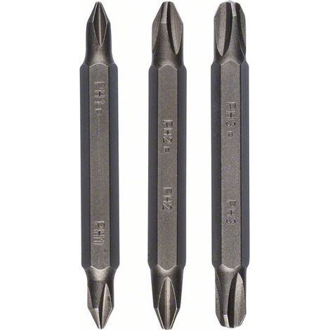 BOSCH 2609255961 Set de 3 embouts de tournevis doubles (PH, PH)