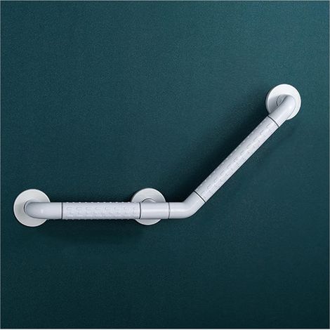Barre D'appui de Salle de Bain Baignoire Barres D'appui Antidérapant Acier Inoxydable Sécurité Poignée de Soutien pour Personnes Âgées Handicapées Douche,Blanc 35x35 (1/5)
