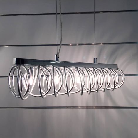 Lustre moderne de table en chrome - Memphis