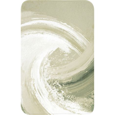 TAPPETINO PER WC Astratto - Pennellate - Onde - Verde 50x80 cm