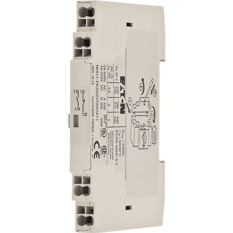 Eaton Contacto auxiliar normal NHI, 1 NA, 1 NC, montaje lateral, bornes Push-In, 199328