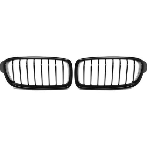 Rejilla del parachoques delantero, compatible con el sedán compacto F30, construcción de ABS duradero, negro brillante. (1/2)