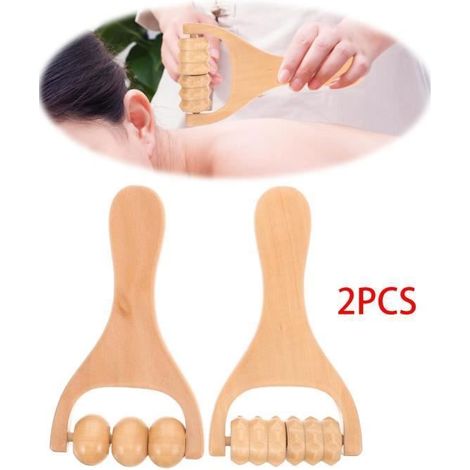 Rouleau De MassageRouleau Masseur Main Anti-celluliteRouleau De Boule De Massage en Boispour ROULEAU DE MASSAGE (1/4)