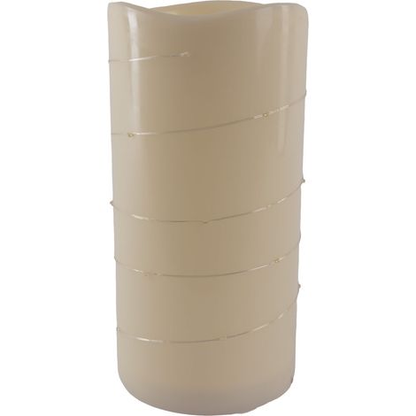 TrendLine LED Kerze mit Flamme 30 x Ø 15 cm warmweiß Außen mit Timer LED-Kerzen (1/3)