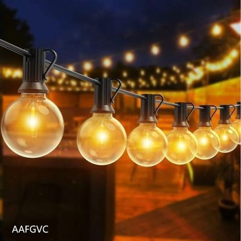 30 m LED-Lichterkette für den Außenbereich – 50 bruchsichere LEDs – Wasserdicht (IP44) – Warmweißes Licht (2700 K) – Einfache Installation für Garten und Terrasse (1/5)