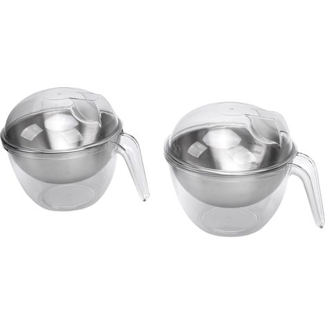 2-Piece Stainless Steel Iced Salad Bowl, Salad Bowl with Transparent PC Lid, Slanted Chilled Serving Container Ideal for Kitchen and Fruit (1/5)
