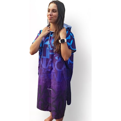 Poncho surf kite sports de plage serviette de plage à séchage rapide jeunesse (1/5)