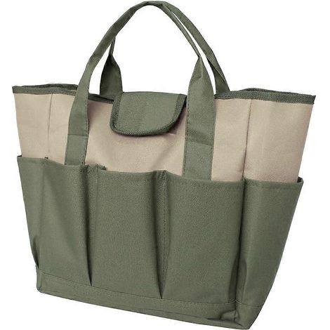 Sac à outils de jardin en tissu Oxford, 9 poches, sac de rangement pour outils de jardinage ( ) (1/5)
