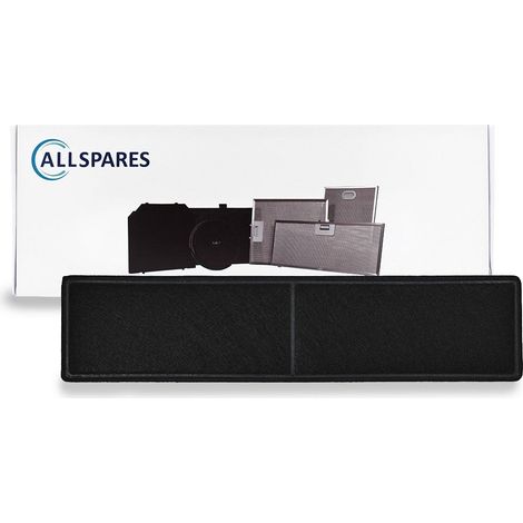 Filtro de carbón AllSpares para campanas extractoras compatible con Miele DKF18-1 (430x100x20mm) (1/4)
