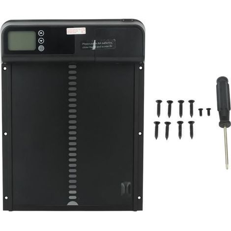 Porte automatique de poulailler avec minuterie en alliage d\'aluminium IP45 affichage LED étanche ouvre-porte automatique de poulet a-Ywey (1/5)
