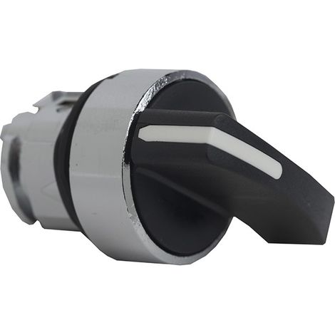 Cabeza selector HARMONY XB4 negra 2 posiciones Ø 22mm con fijación metálica. (1/4)