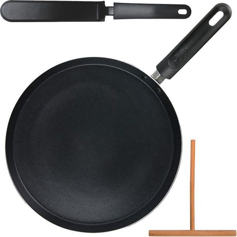 Cmp Crepes-Pfanne Aluminium Antihaft 28 cm Schwarz