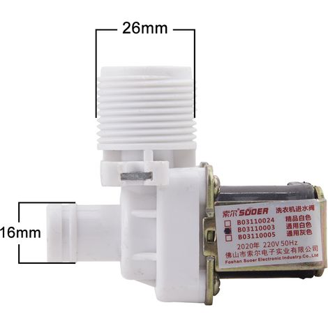 Single water inlet solenoid valve for washing machine, plastic water inlet solenoid valve, washing machine spare parts, common parts B03110003