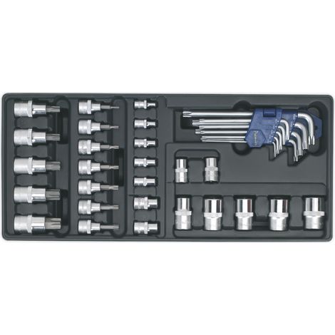 Sealey Premier TRX-Star Key, Socket Bit & Socket Set with Tool Tray 35pc TBT08 (1/2)