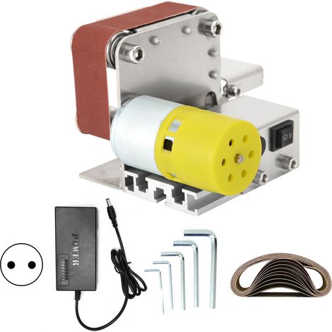 Mini Belt Machine Electric Polishing Grinding DIY Desktop Sander Accessories AC 110‑240VEU Plug 775 (100W)