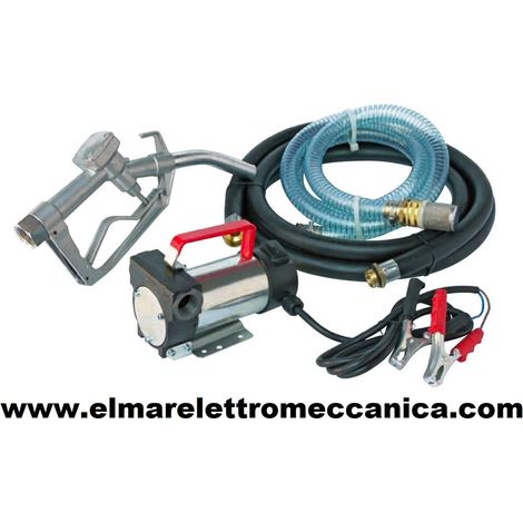 24 V CC Pompa Travaso Gasolio Elettropompa Diesel Portatile Wortex DDC 24 SET