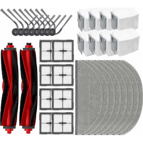 Filiyano – Kit de pièces détachées pour aspirateur Roborock : brosse principale, brosses latérales, filtres, lingettes de nettoyage. (1/5)