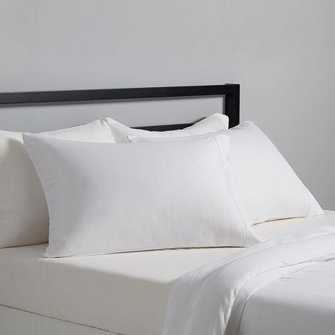 Filiyano – oreiller en microfibre légères – (Blanc) 76 cm L x 51 cm l, 1 paire de taies d'oreiller en microfibre légères, ultra-douces et faciles (1/4)