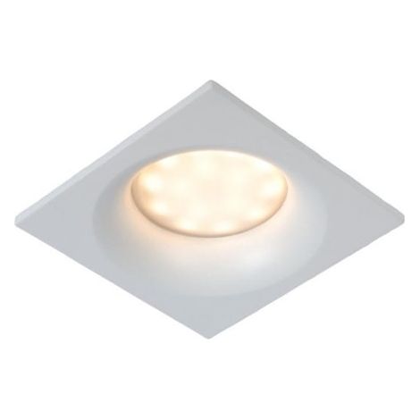 Faretto da soffitto Lucide Ziva quadrato bianco GU10