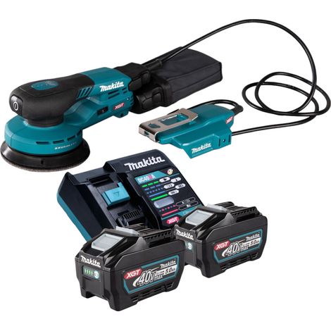 Makita BO 003 CGT201 Levigatrice rotorbitale a batteria 40 V max. 125 mm 3,0 mm di corsa Brushless + 2x batteria ricaricabile 5,0 Ah + caricatore (1/5)