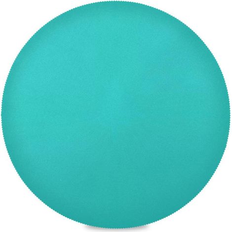 Sets de table ronds de Noël résistants à la chaleur et imperméables - Turquoise moyen - Couleur unie - Accessoires de table de salle à manger - 39 cm - 1 pièce'15.4x15.4inx1'-'15.4x15.4inx1 (1/5)