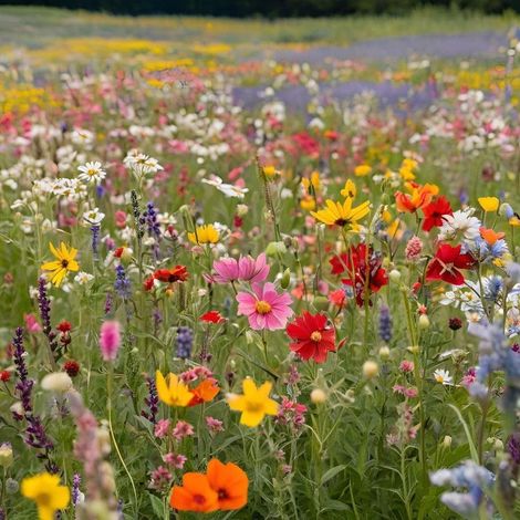 Lot de 5000 graines de fleurs sauvages variées – Prairie et jardin écologique – Favorise abeilles et papillons (1/5)
