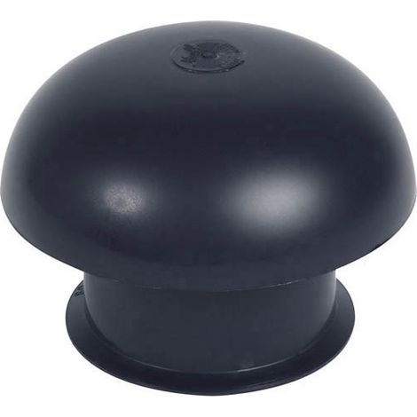 Nicoll – Chapeau de ventilation Ø80 ardoise – Résine PVC anti-UV – Pour sorties de toit – Circulation d'air optimale et protection contre obstructions