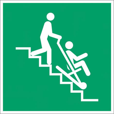 Pannello adesivo ISO 7010 "Sedia di evacuazione" - E060