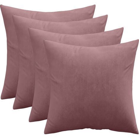 Pack of 4 velvet cushions - cover and filling - Mesmal Pink