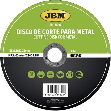 Disco da taglio metallo JBM t42 125 mm 2.5 mm