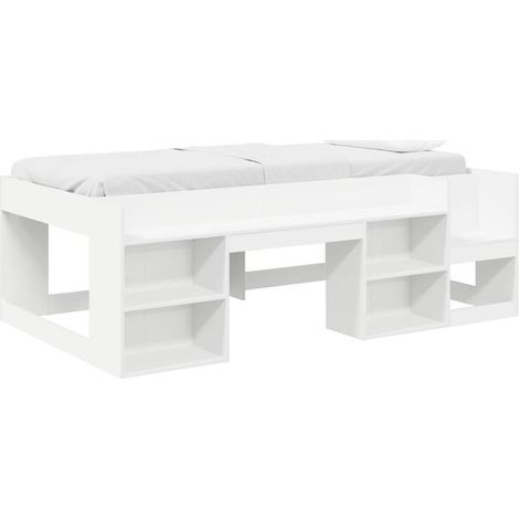 Cadre de lit coffre pour enfant, blanc, 80 x 200 cm (1/5)