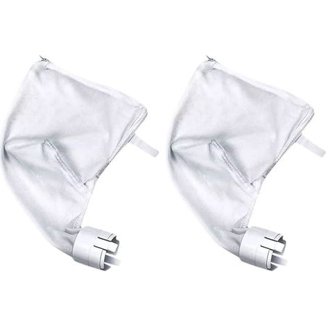 Piscine Nettoyeur de débris Sac Fine Mesh Filtre Sac de remplacement avec fermeture à glissière pour 360 380 2pcs Outils de nettoyage-Garden Outils de nettoyage