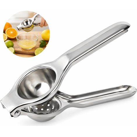 Manual Citrus Press, Stainless Steel Lemon Squeezer, Manual Lemon Press, Manual Juice Extractor and Lemon Squeezer for Lemons, Limes, Cocktails and Cooking (1/5)