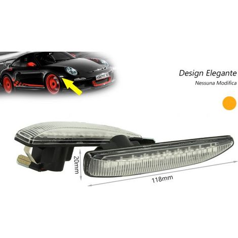 Kit Freccia Laterale a Led Side Marker Dinamica Lente Trasparente BMW Serie 7 E65 E66 E67 2001-2008 OEM 63137164757 (1/3)