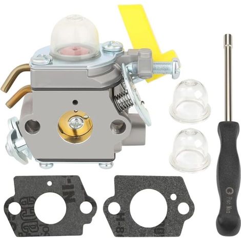 Compatible avec le carburateur C1U-H60 avec outil de réglage du joint, ampoule d'amorçage pour débroussailleuse Ryobi Homelite 25 cc, 26 cc, 30 cc (1/5)