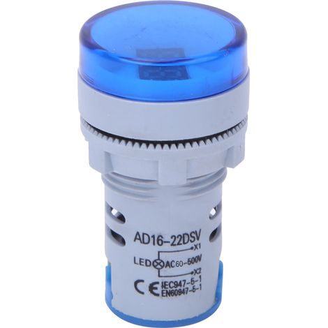 Voltmètre numérique à affichage LED AD16-22DS, 60-500 V CA, bleu (1/5)