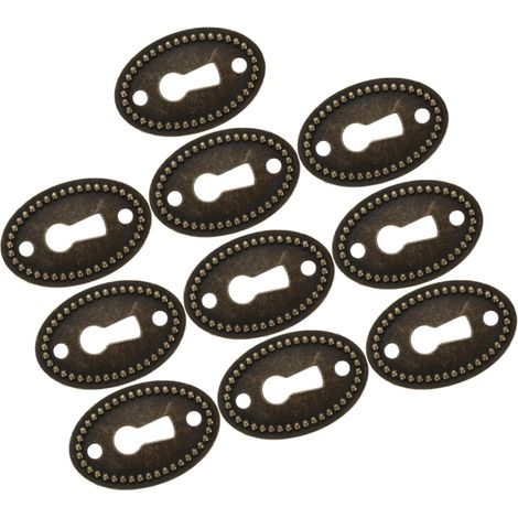 Didiseaon Lot de 10 plaques serrure ovales décoratives en métal (1/5)